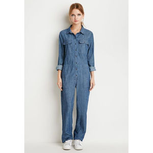 Forever 21 Denim Utility Jumpsuit